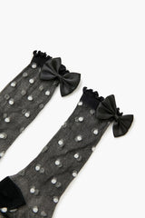 Polka Dot Bow Crew Socks | Forever 21 discount