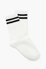 Ribbed Varsity-Striped Crew Socks | Forever 21 US