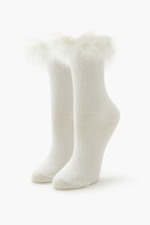 Faux Fur-Trim Crew Socks | Forever 21 discount
