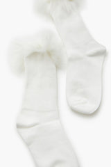 Faux Fur-Trim Crew Socks | Forever 21 discount