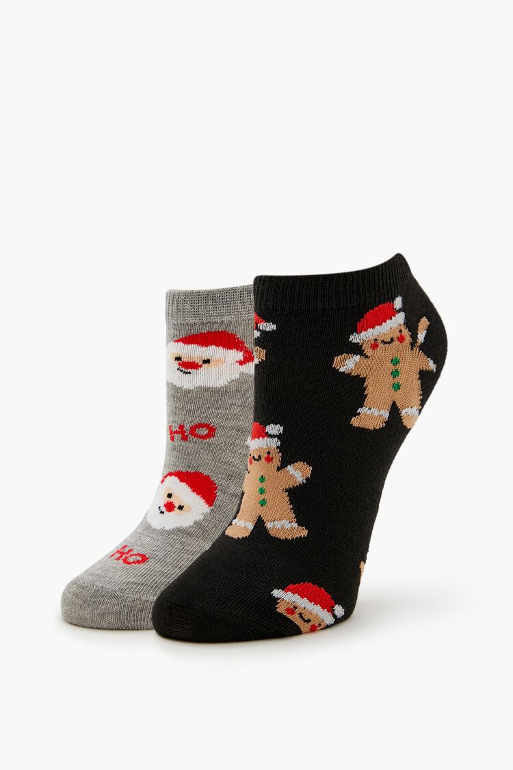 Gingerbread Man & Santa Ankle Socks Set - 2 pack | Forever 21 online