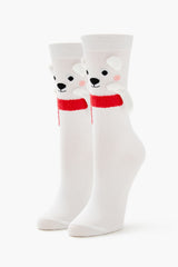 Polar Bear & Reindeer Crew Socks Set - 2 pack | Forever 21 sale