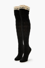 Crochet Lace Thigh-High Socks | Forever 21 online
