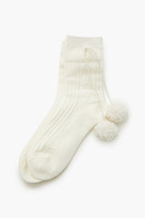 Pom Pom Ribbed Crew Socks | Forever 21 sale