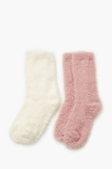 Fuzzy Knit Crew Socks - 2 pack | Forever 21 discount