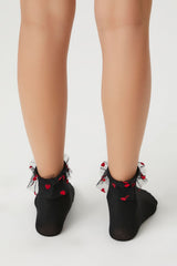 Heart Ruffle Crew Socks | Forever 21 online