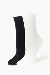 Fuzzy Knit Crew Socks Set - 2 pack | Forever 21 on sale