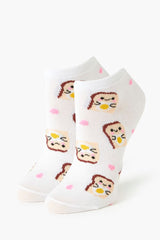 Egg Toast Print Ankle Socks | Forever 21 outlet