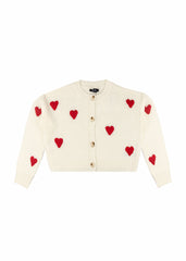 Heart Print Cropped Cardigan | Forever 21 Women