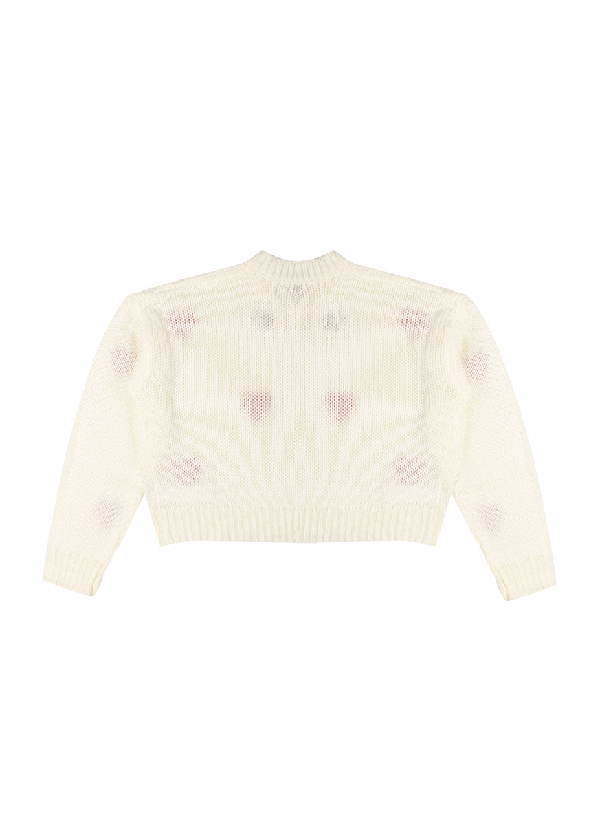 Heart Print Cropped Cardigan | Forever 21 Women