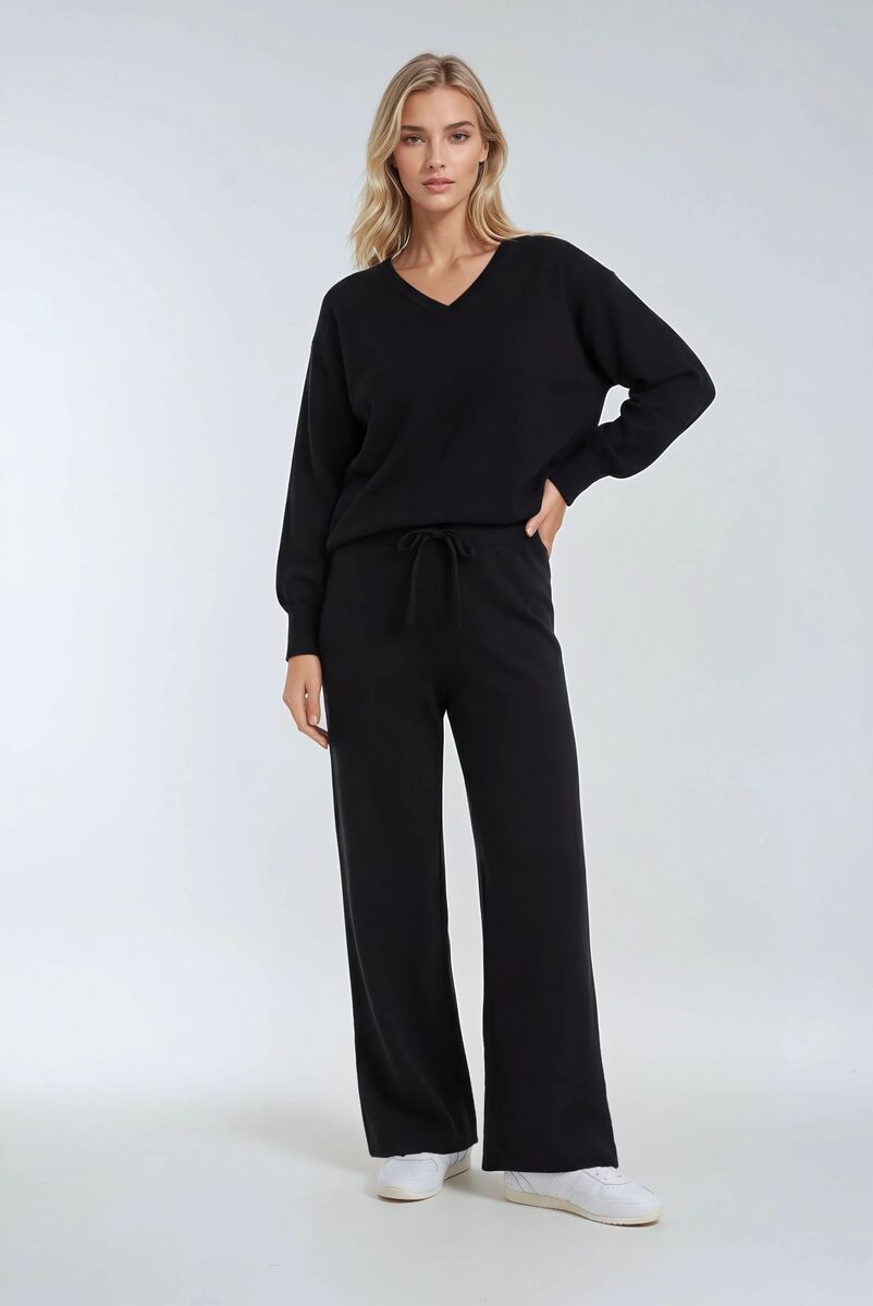 V-Neck Sweater & Wide-Leg Pant Set | Forever 21 Women