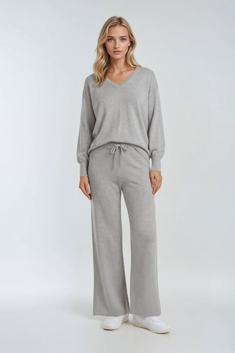 V-Neck Sweater & Wide-Leg Pant Set | Forever 21 Women