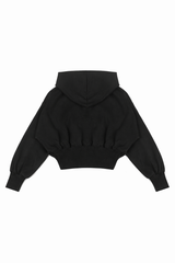 Cropped Lace-Lined Hood & Embroidered-Bow Hoodie | Forever 21 Women