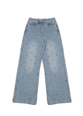 Cherry Embroidered Wide-Leg Jeans | Forever 21 Women