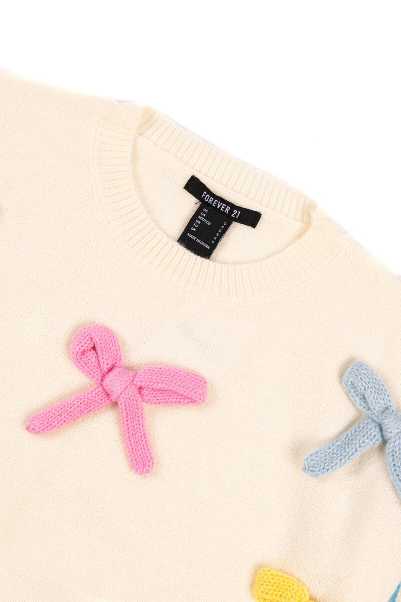 Bow Appliqué Knit Sweater | Forever 21 Women