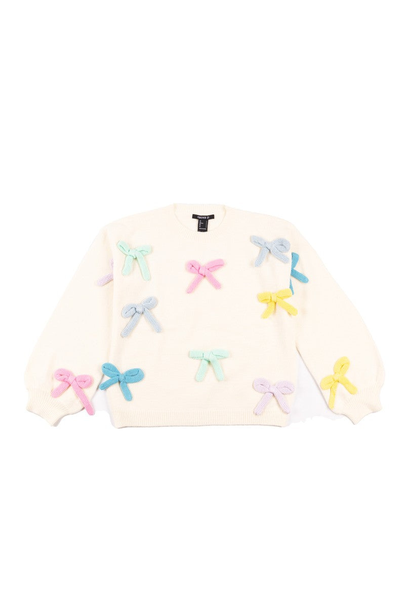 Bow Appliqué Knit Sweater | Forever 21 Women
