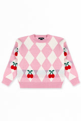 Argyle Cherry Knit Sweater | Forever 21 Women