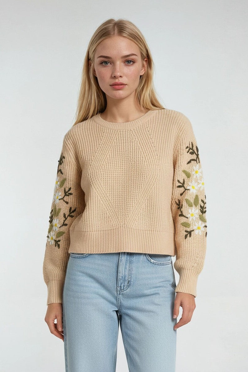Floral Embroidered Knit Sweater | Forever 21 Women