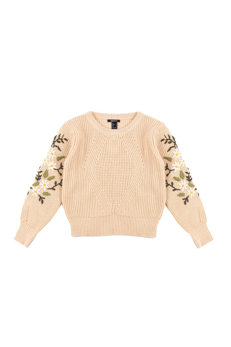 Floral Embroidered Knit Sweater | Forever 21 Women