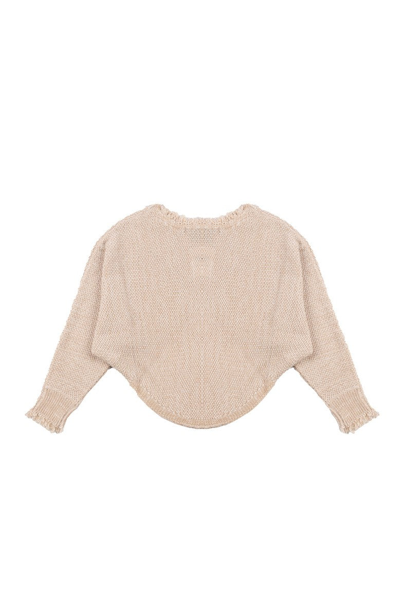 Fringe-Trim Open-Back Bolero Sweater | Forever 21 Women