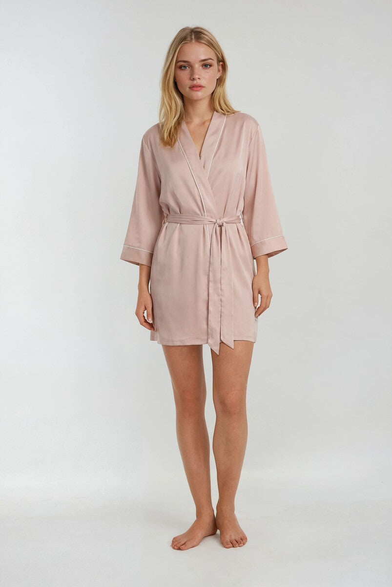 Piped-Trim Modal Robe | Forever 21 Women