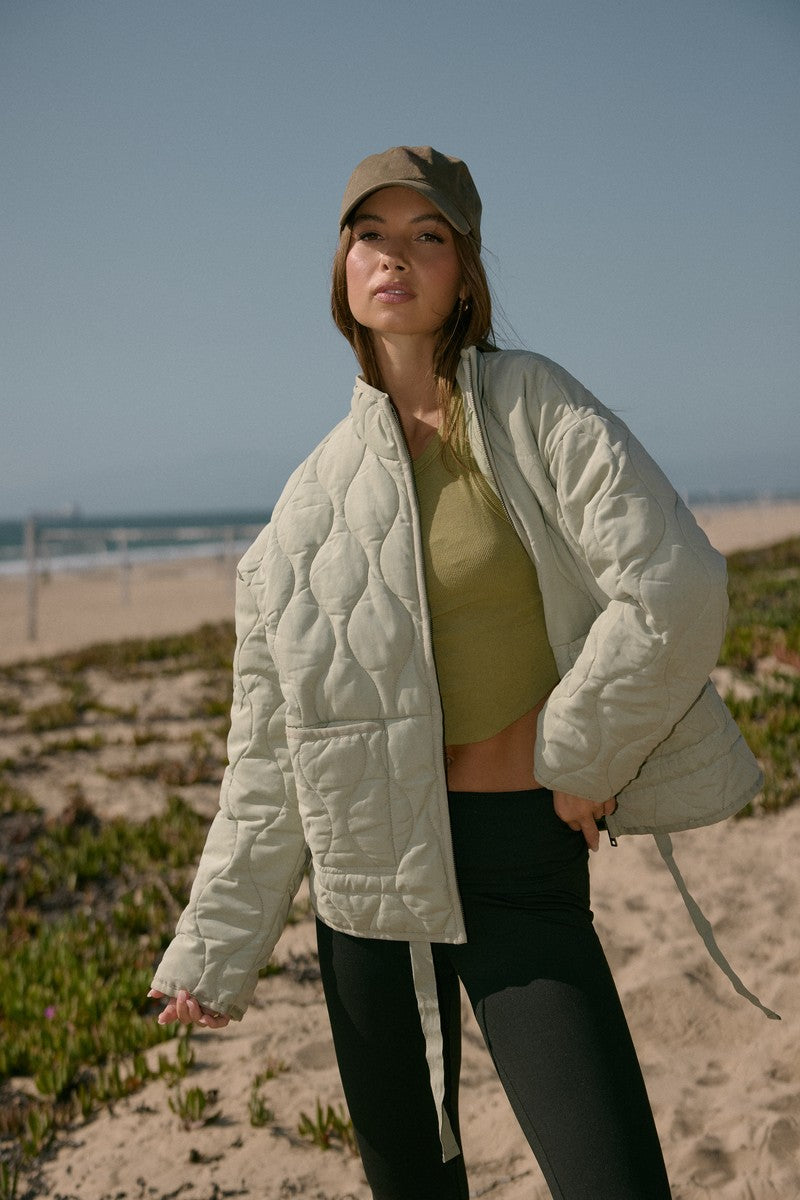 Quilted Drawstring-Hem Jacket | Forever 21 Women