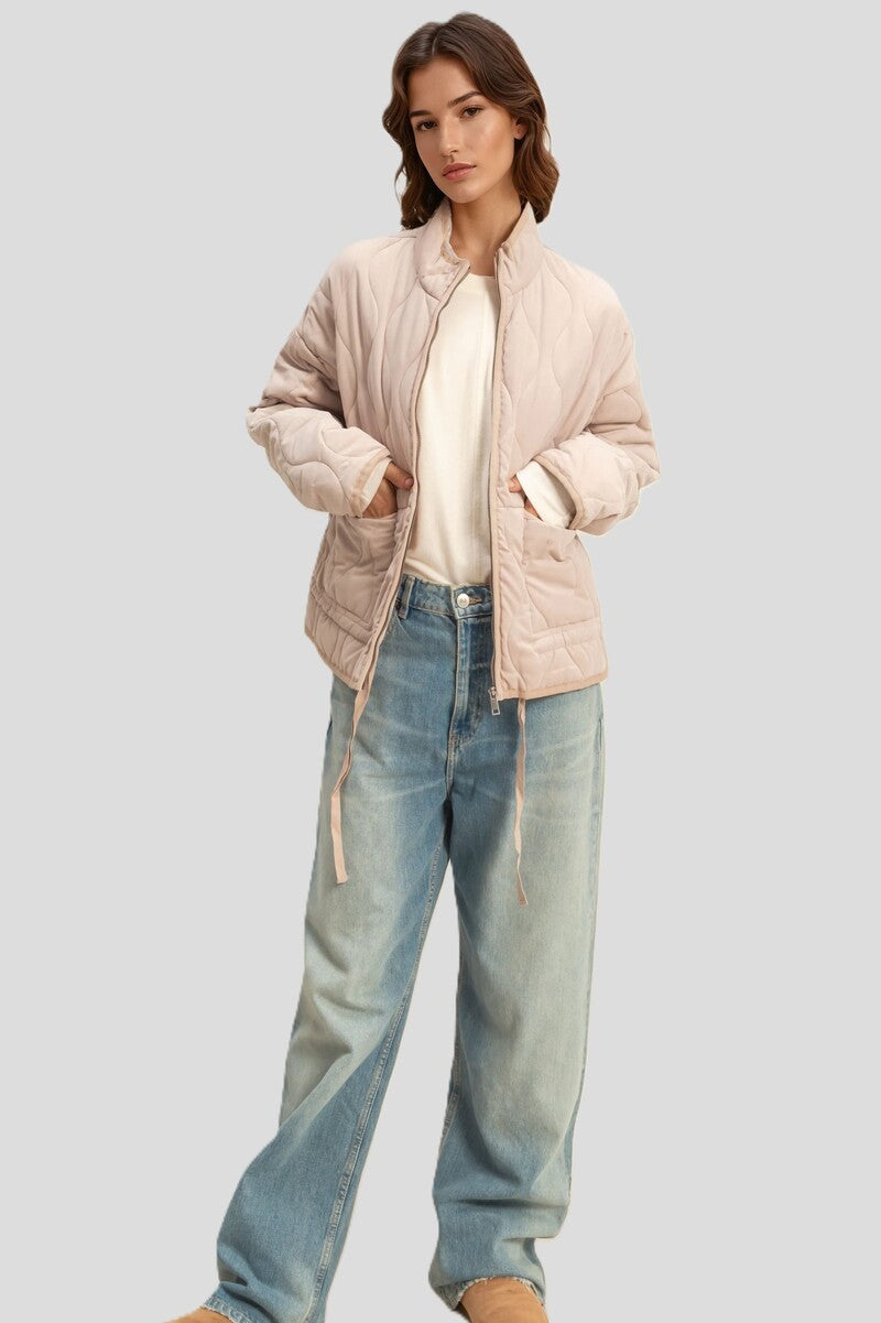 Quilted Drawstring-Hem Jacket | Forever 21 Women