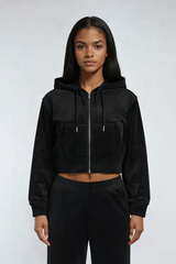 Velour Zip-Front Hoodie & Pant Set | Forever 21 Women