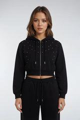 Cropped Embellished Hoodie | Forever 21 Women