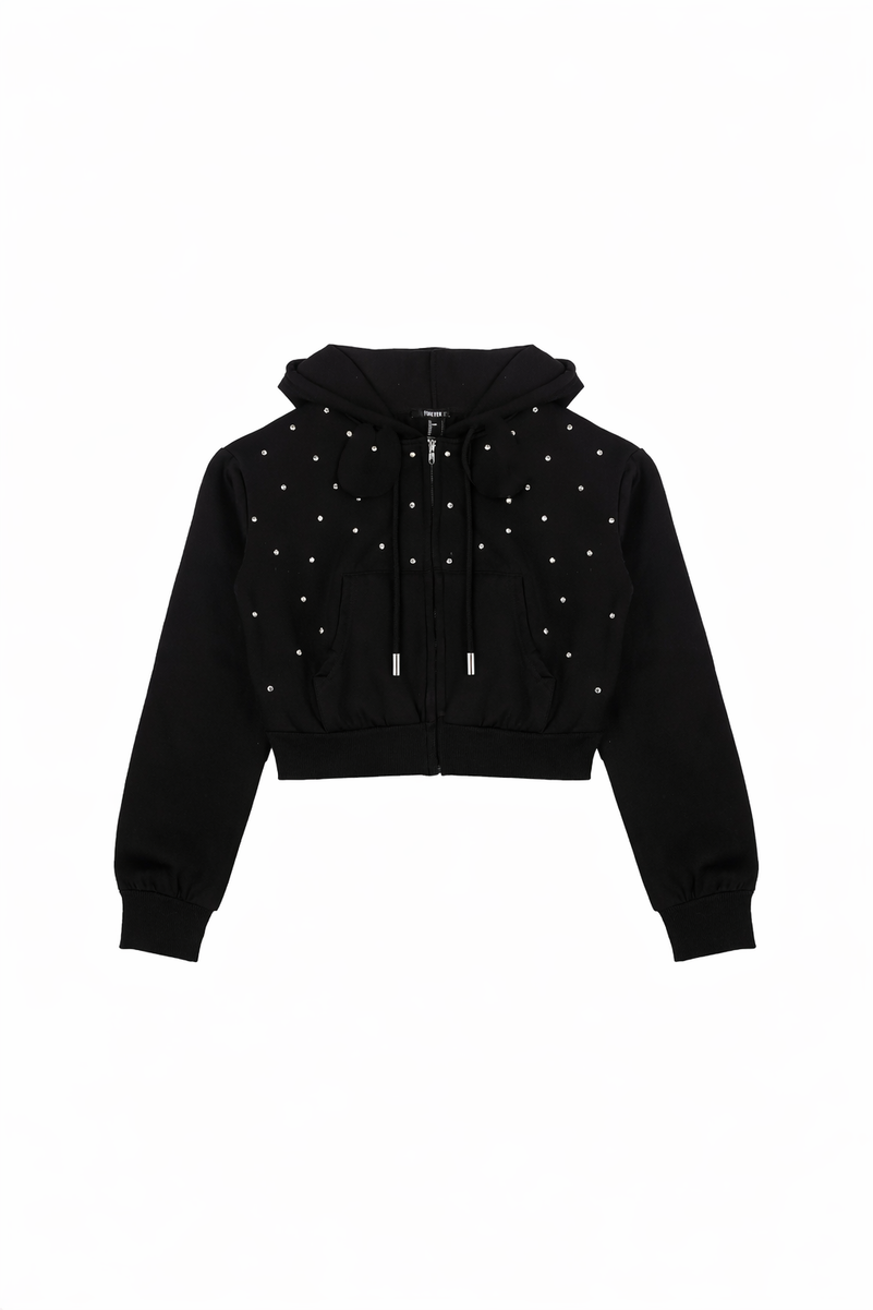 Cropped Embellished Hoodie | Forever 21 Women