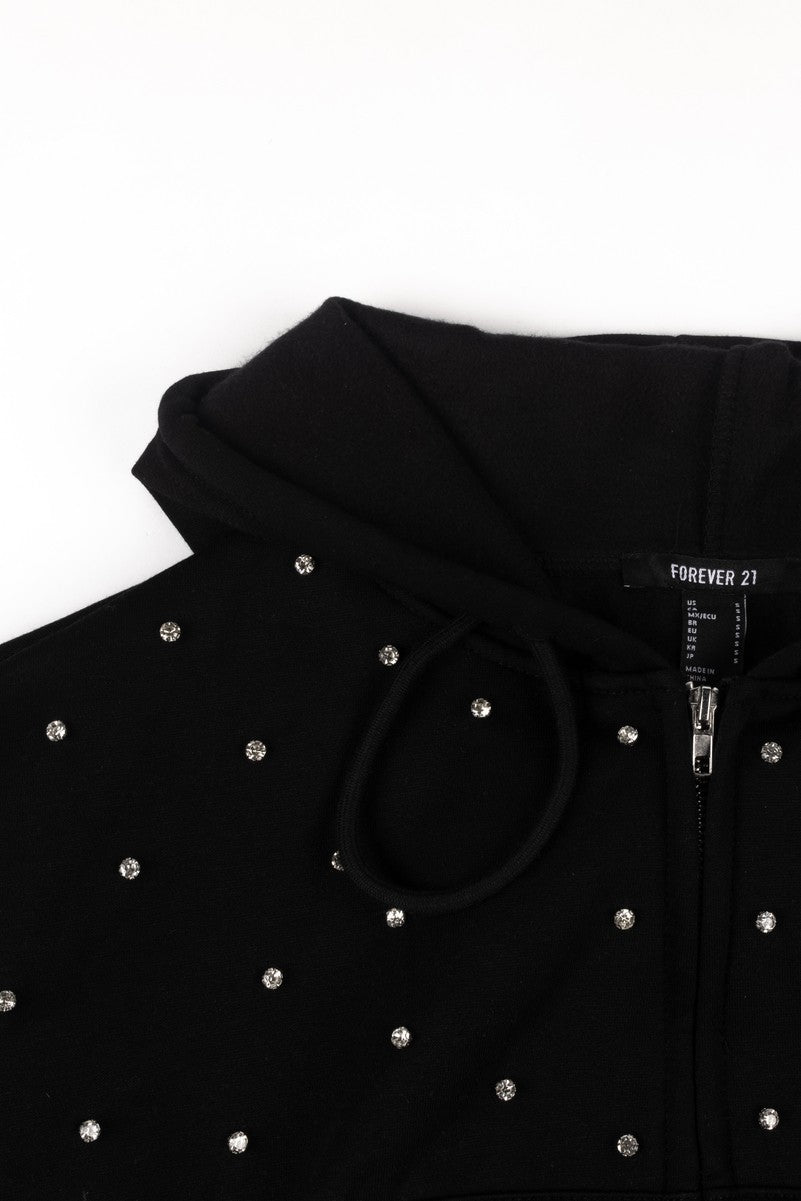 Cropped Embellished Hoodie | Forever 21 Women