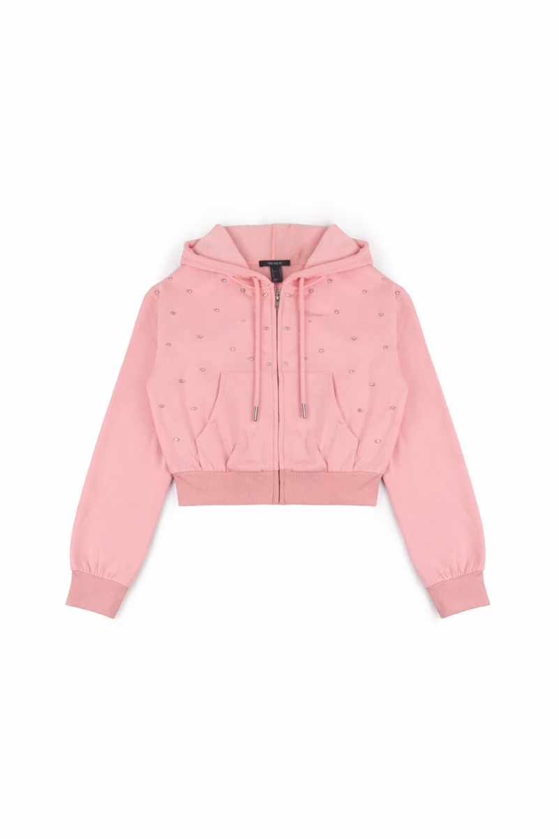 Cropped Embellished Hoodie | Forever 21 Women