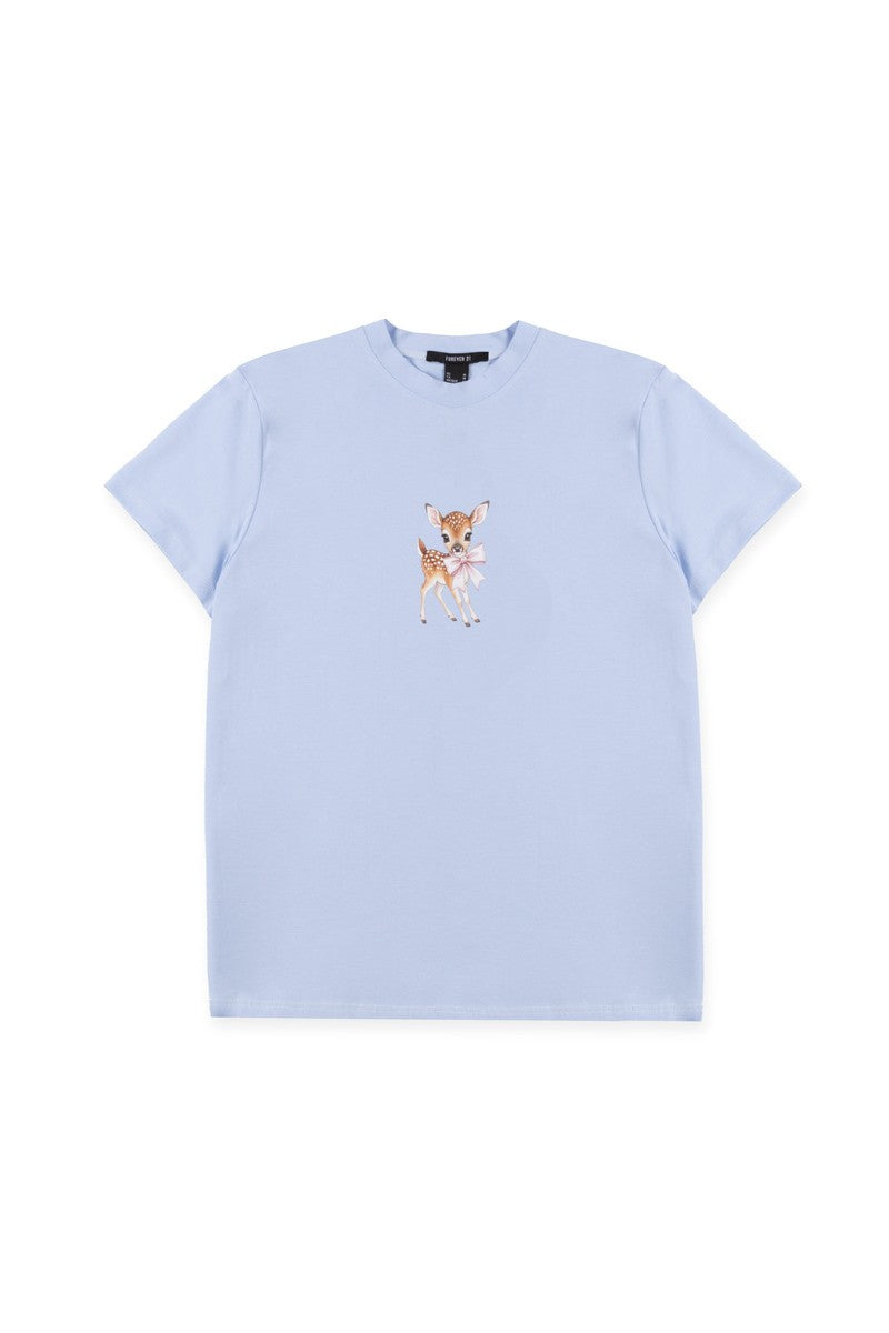 Deer Graphic Tee & Plaid Shorts Pajama Set | Forever 21 Women
