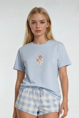 Deer Graphic Tee & Plaid Shorts Pajama Set | Forever 21 Women