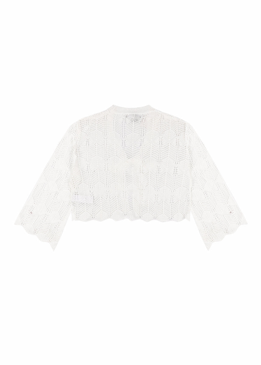 Open-Front Pointelle Bow Cardigan | Forever 21 Women