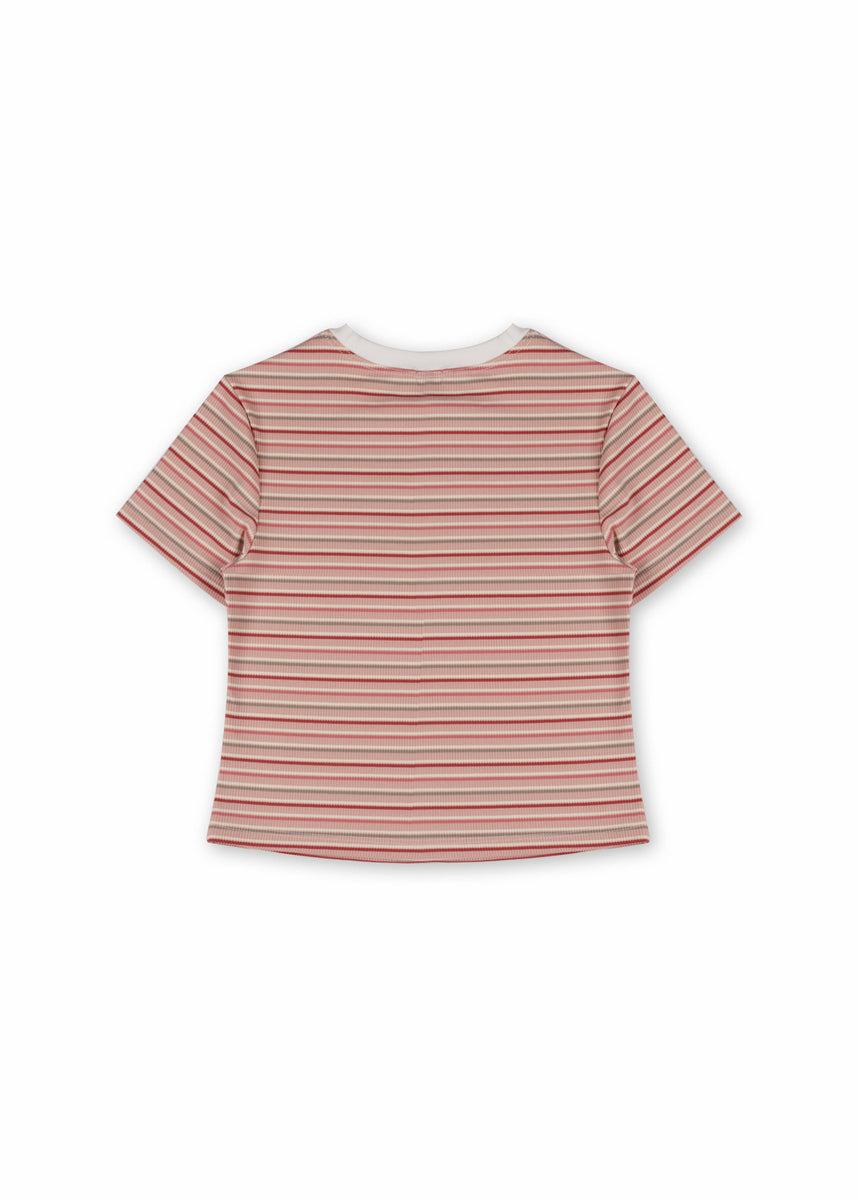 Rib-Knit Striped Baby Tee | Forever 21 Women
