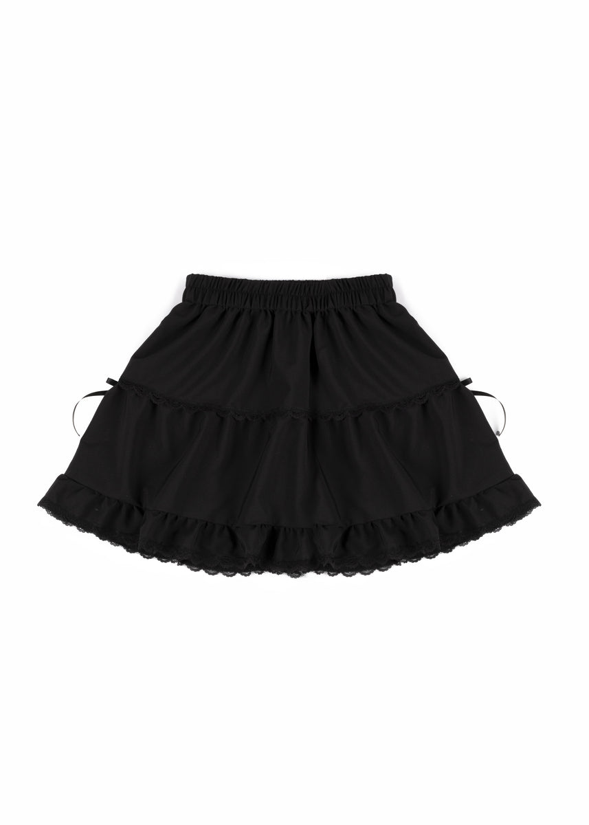 Tiered Ruffle Lace-Trim Mini Skirt | Forever 21 Women