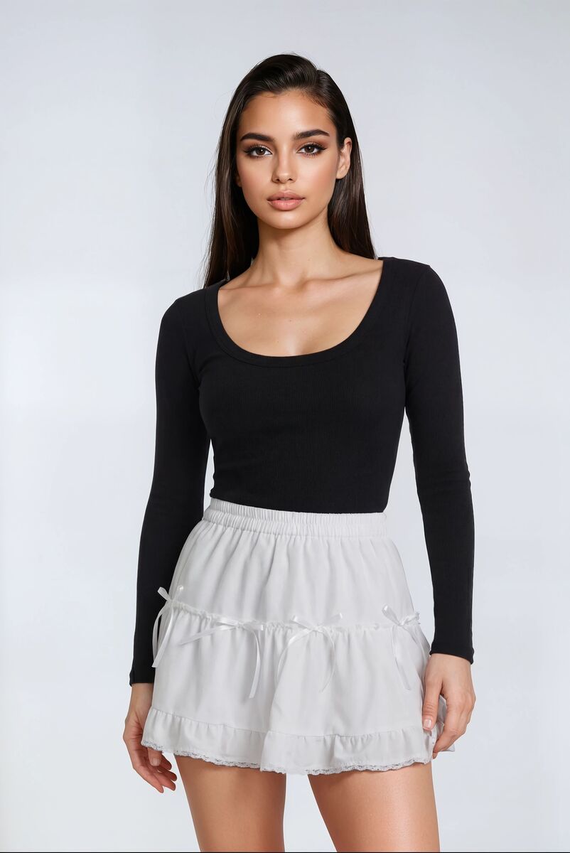 Tiered Ruffle Lace-Trim Mini Skirt | Forever 21 Women