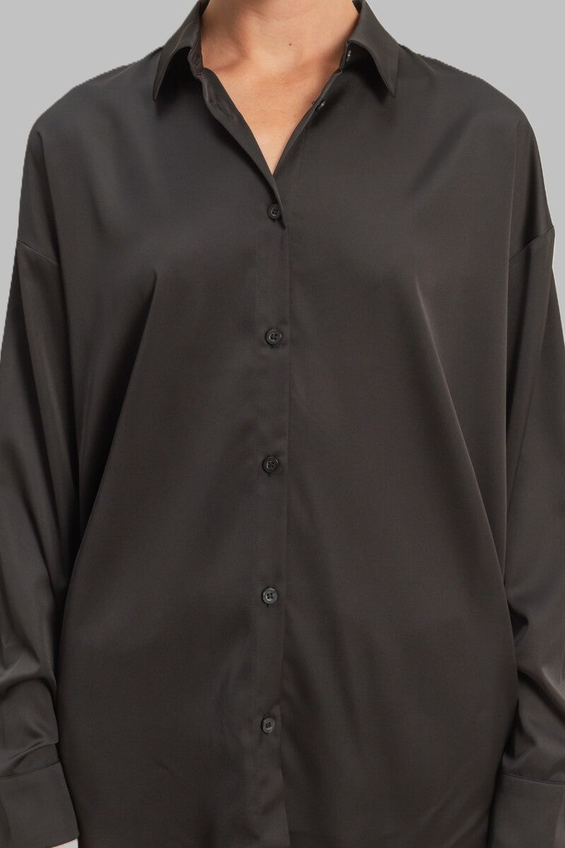 Oversized Satin Button-Up Shirt | Forever 21 Women