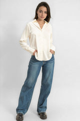 Satin Button-Front Shirt | Forever 21 Women