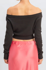 Off-The-Shoulder Cropped Button-Front Sweater | Forever 21 Women