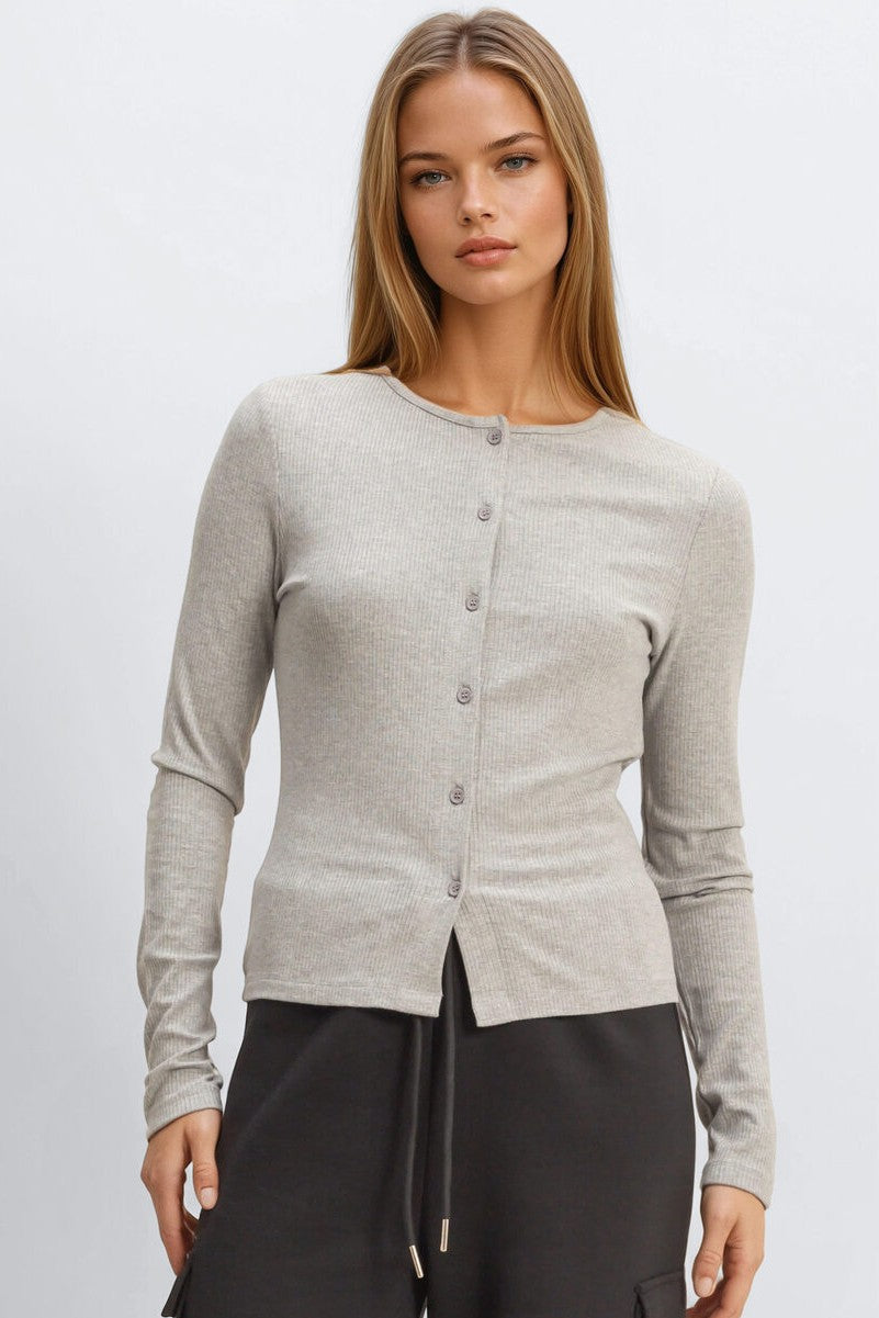 Ribbed Button-Front Cardigan Top | Forever 21 Women