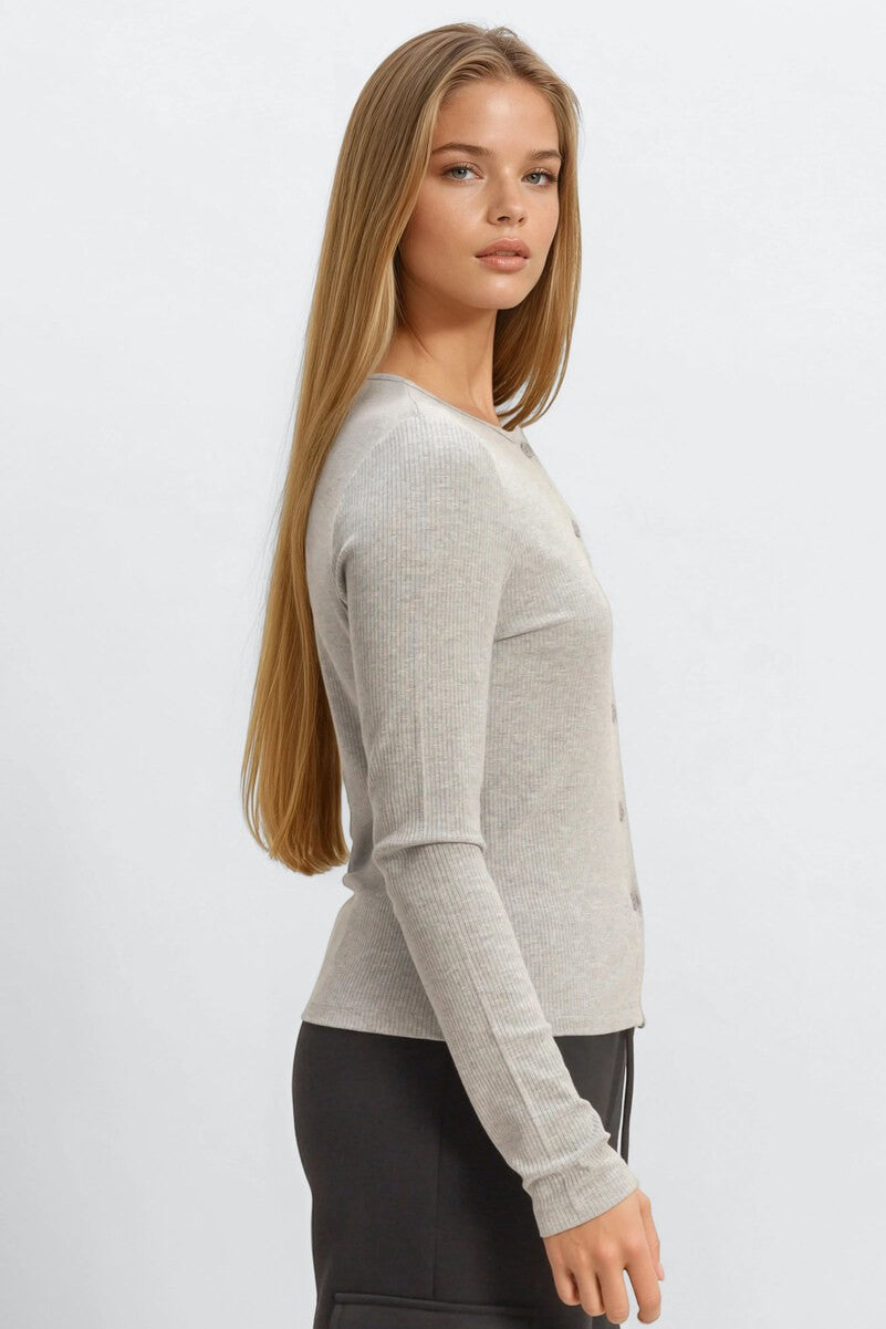 Ribbed Button-Front Cardigan Top | Forever 21 Women