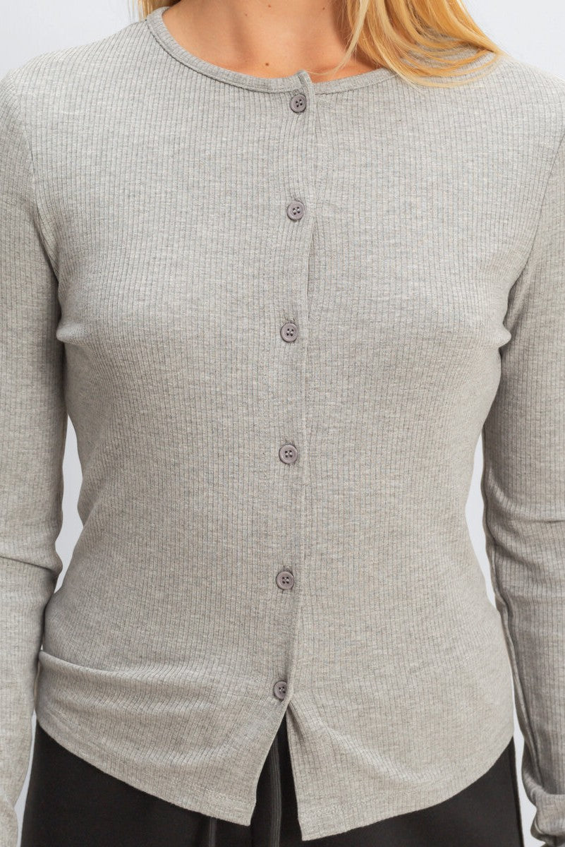 Ribbed Button-Front Cardigan Top | Forever 21 Women