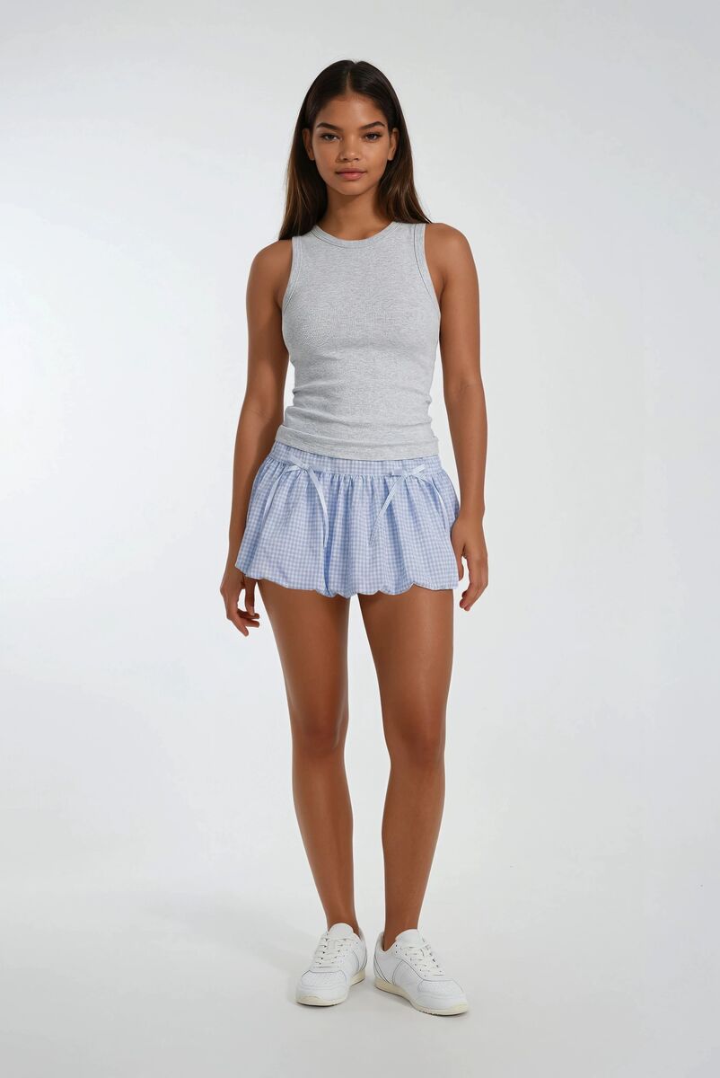 Pleated Bow Gingham Mini Skirt | Forever 21 Women
