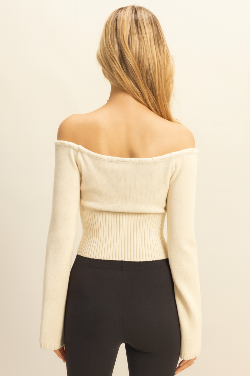 Off-The-Shoulder Tie-Front Sweater Top | Forever 21 Women