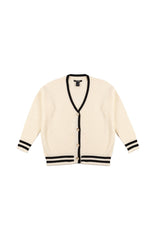 Oversized Contrast-Trim Ribbed Cardigan | Forever 21 Women
