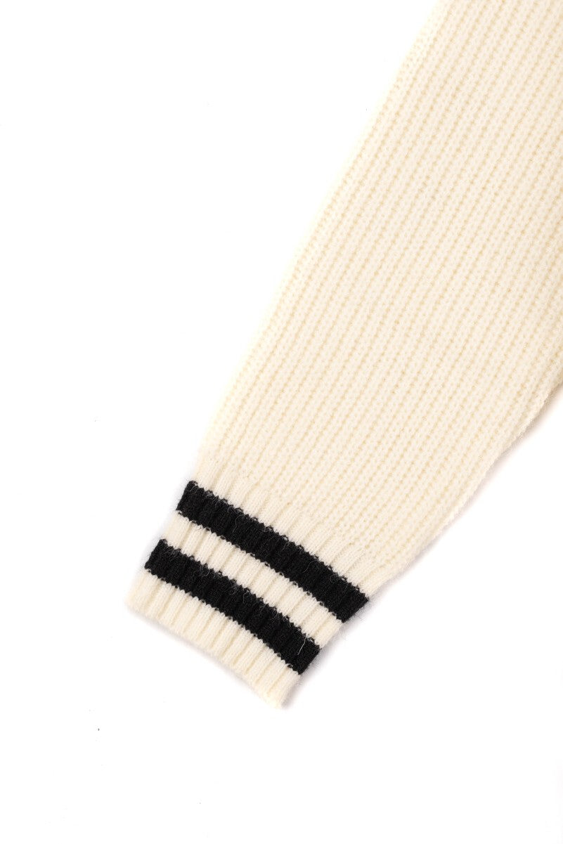 Oversized Contrast-Trim Ribbed Cardigan | Forever 21 Women