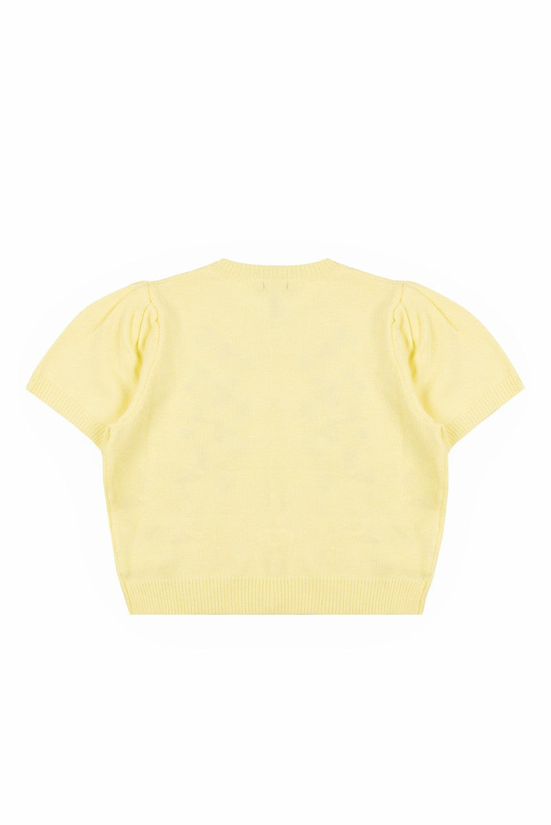 Floral Embroidered Puff-Sleeve Cardigan | Forever 21 Women