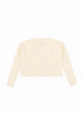 Embroidered Strawberry Cropped Pointelle Sweater | Forever 21 Women